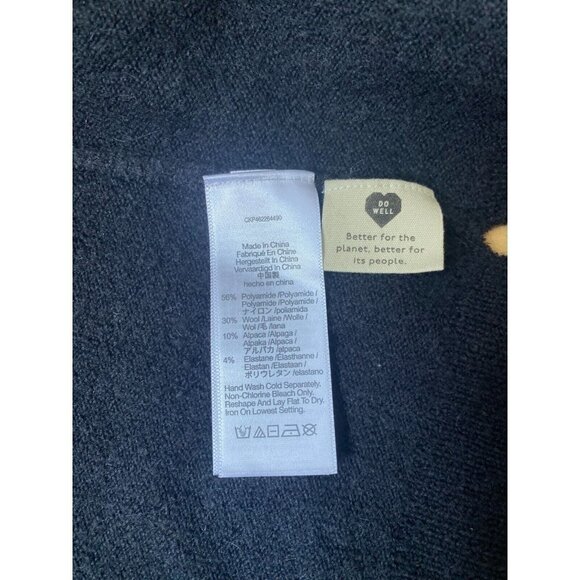 MADEWELL womens sz Small black cardigan sweater front patch pockets - Picture 8 of 8